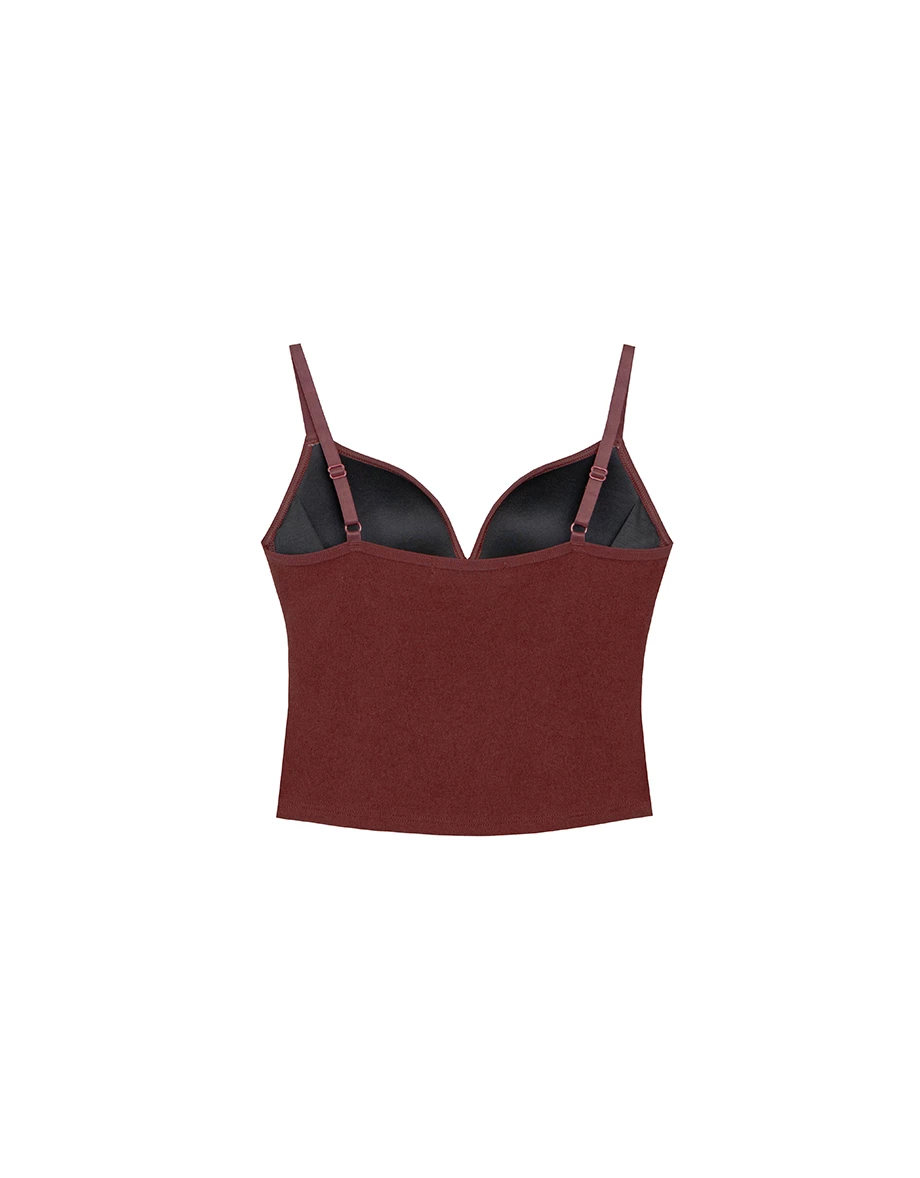 WARM↑UP スタイルアップ Vネックギャザー入りヒートテックBRATOP WARM↑UP スタイルアップ Vネックギャザー入りヒートテックBRATOP