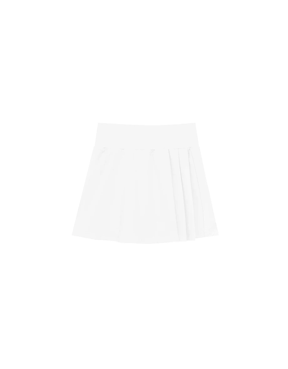【Michie Design】Pleated SKORT Shaper Waist Sculpting Casual Sportive Style Asymmetric Skirt With Shorts M07
