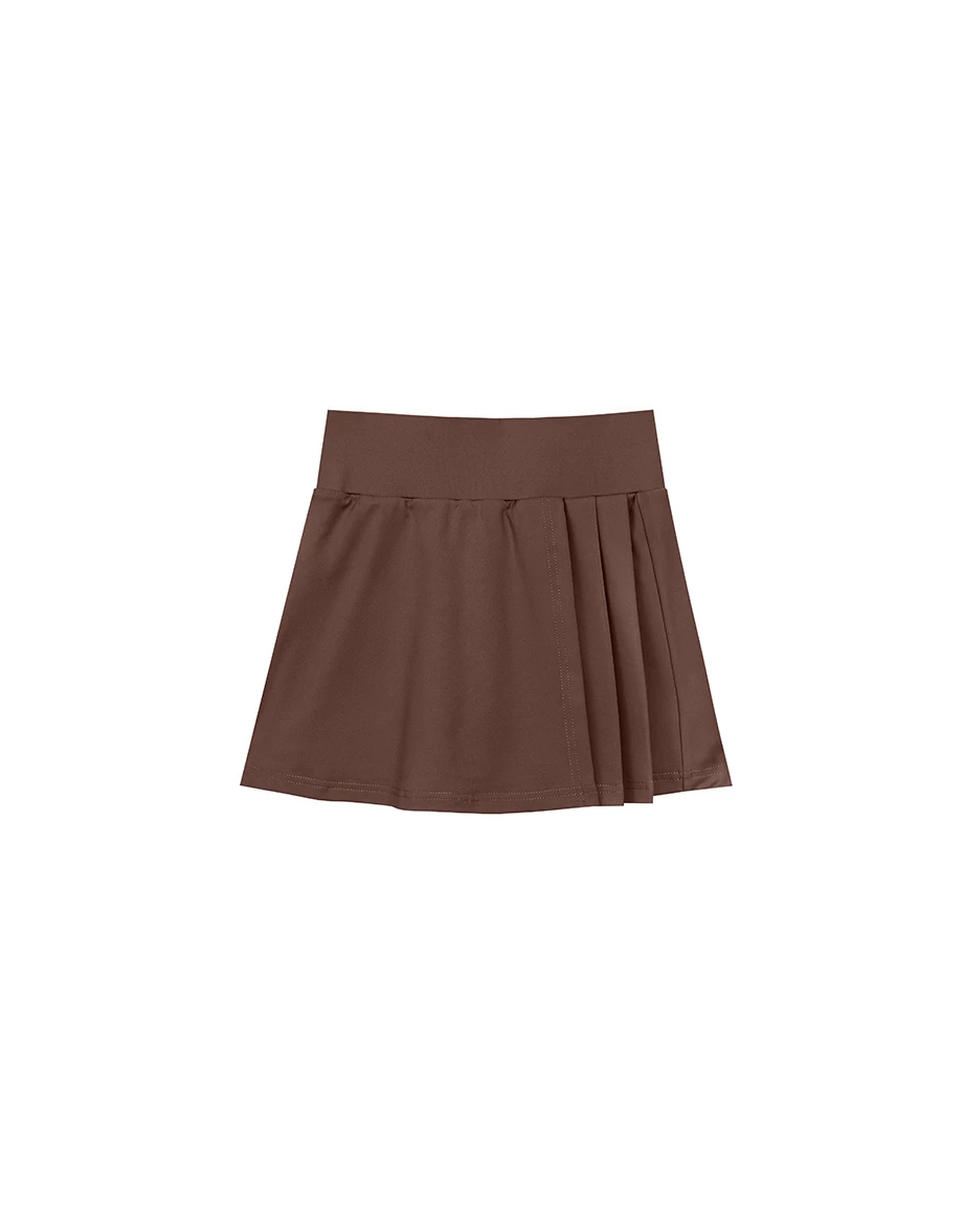 【Michie Design】Pleated SKORT Shaper Waist Sculpting Casual Sportive Style Asymmetric Skirt With Shorts M07 【Michie Design】Pleated SKORT Shaper Waist Sculpting Casual Sportive Style Asymmetric Skirt With Shorts M07