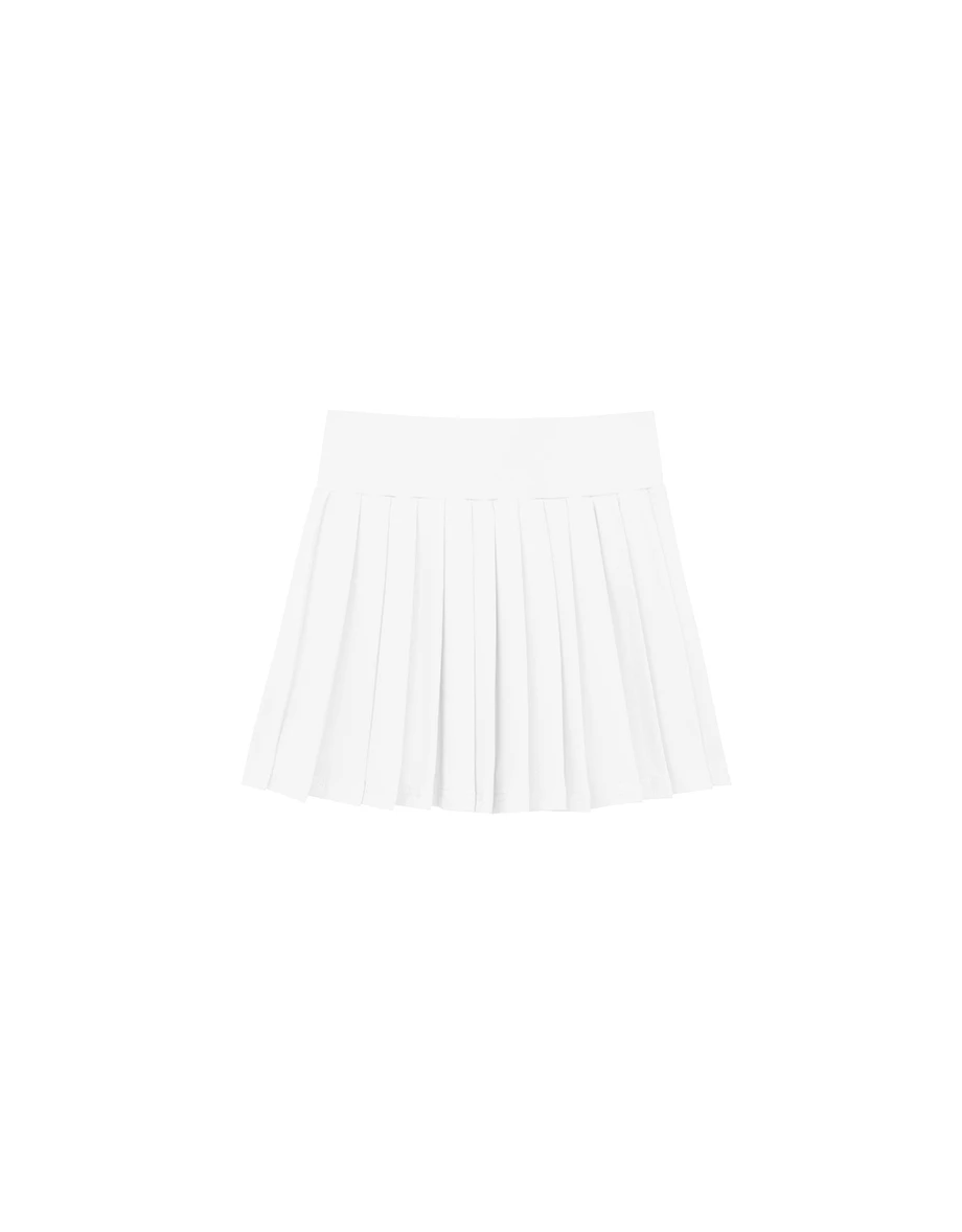 【Michie Design】Pleated SKORT Shaper Waist Sculpting Casual Sportive Style Asymmetric Skirt With Shorts M07