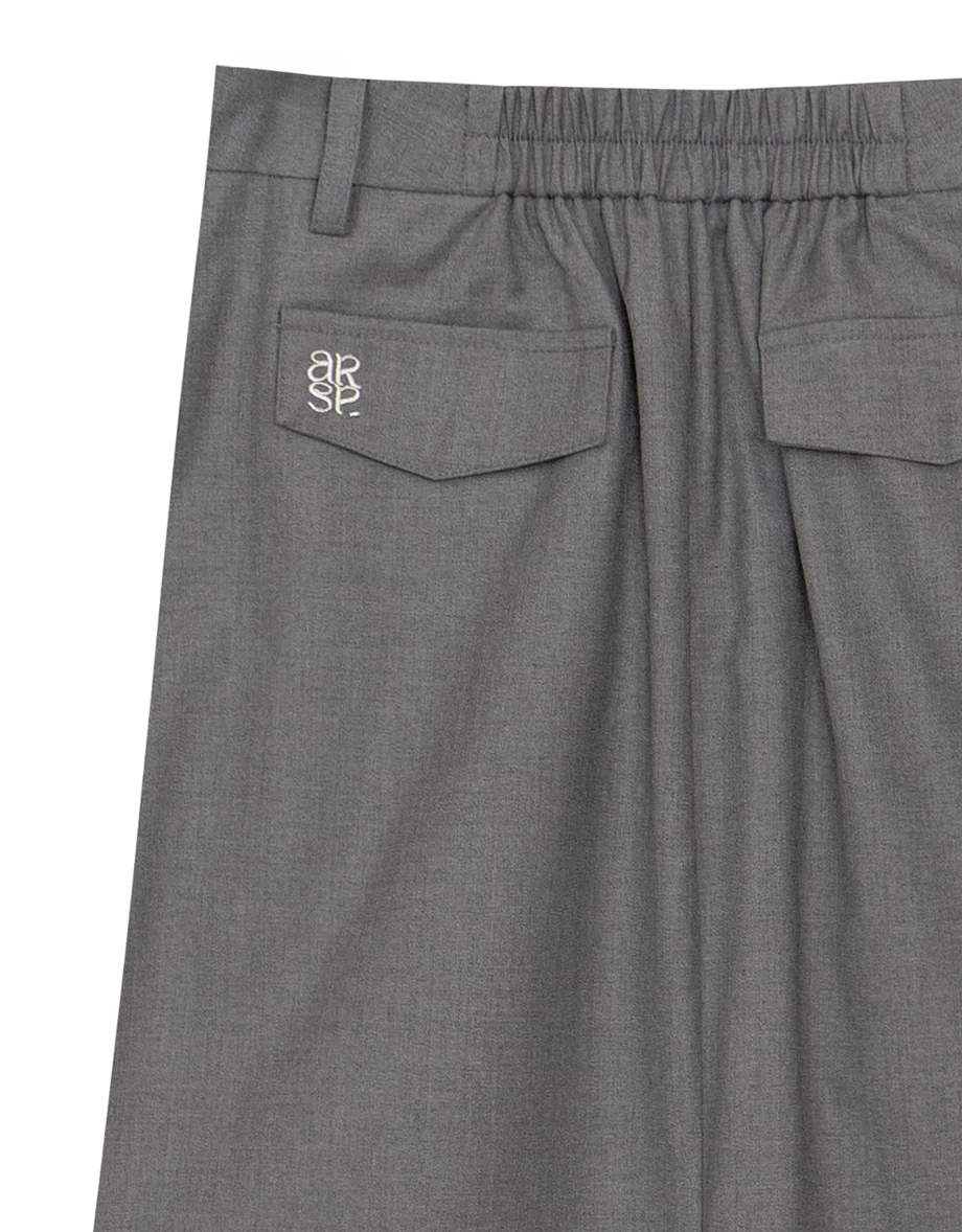 Tailored High Waist Maxi Skirt with AIR SPACE Logo Embroidery