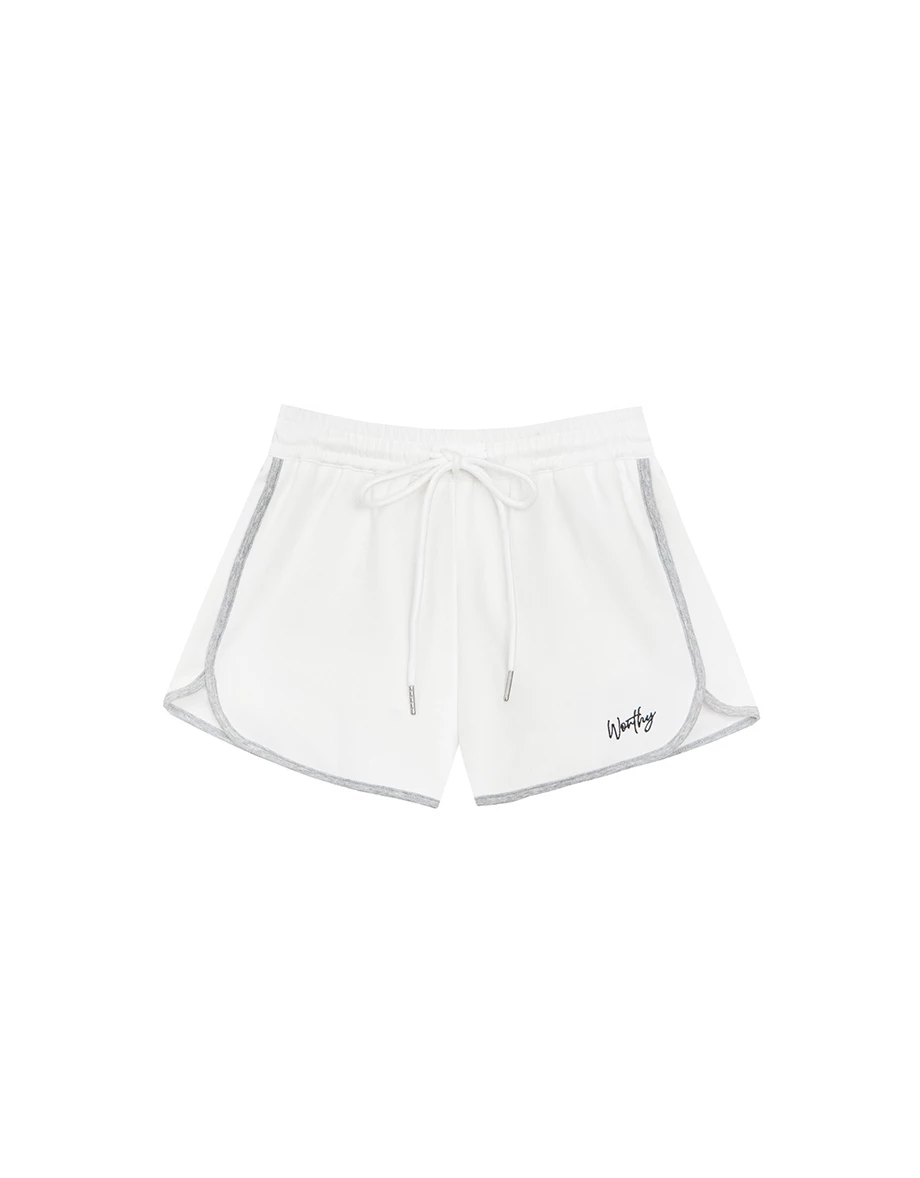 【Michie Design】Sportive Style Casual SHORTS With Color Contrast And Elastic Waistline M10