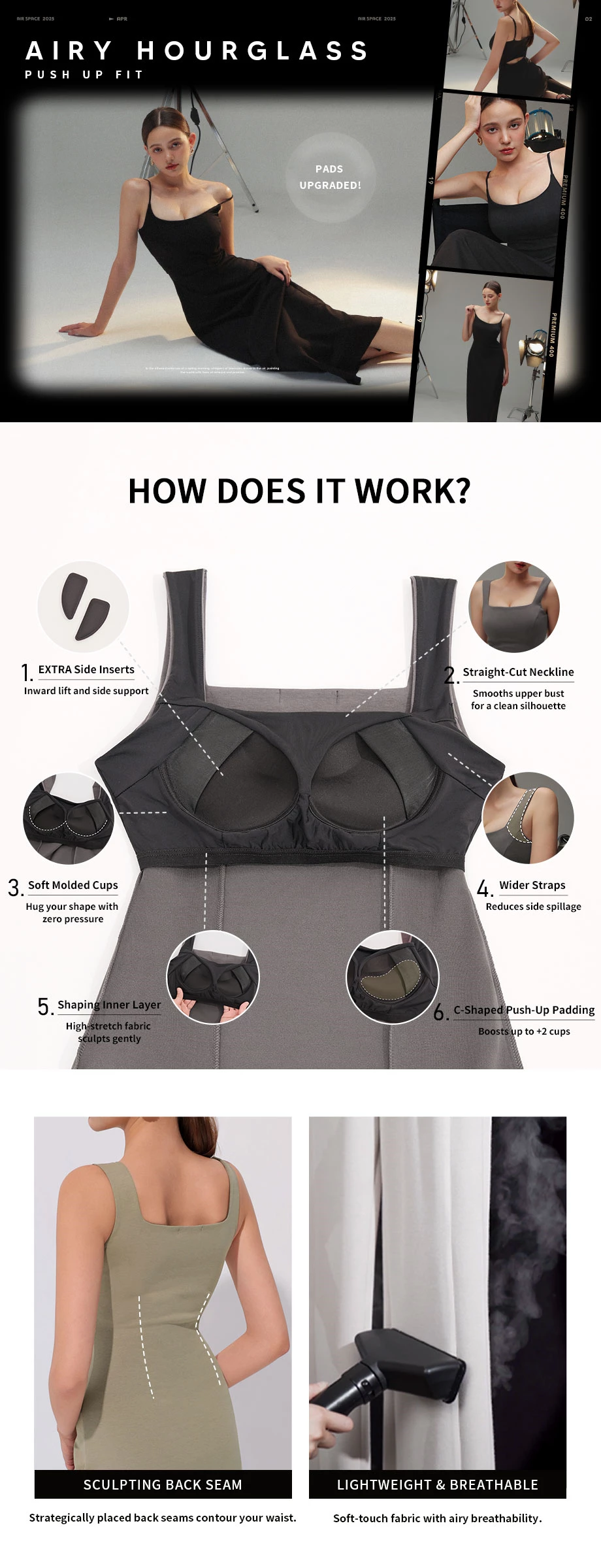 AIRY HOURGLASS Classic Square Neck Wide Strap Fitted Padded Mini Dress