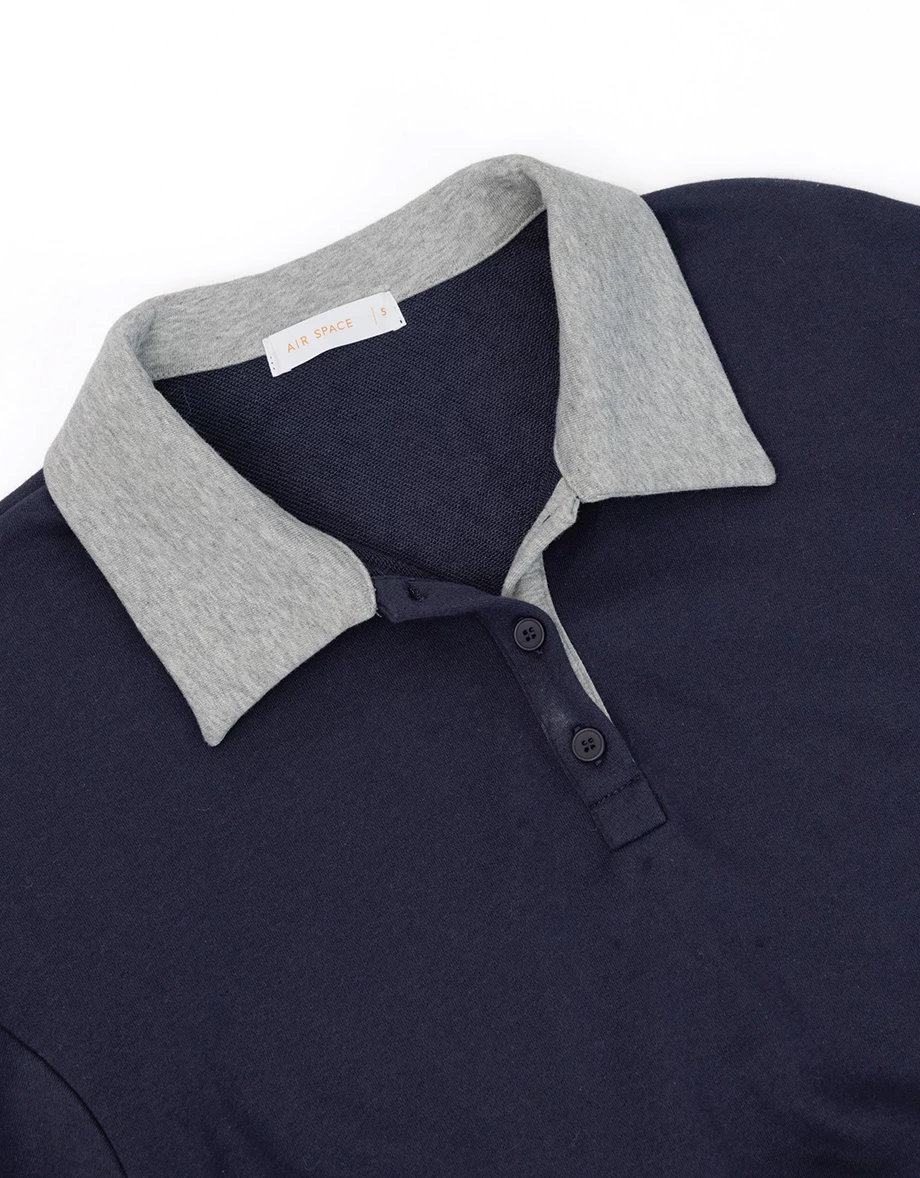 Casual Polo Collar Pullover Mini Dress Casual Polo Collar Pullover Mini Dress