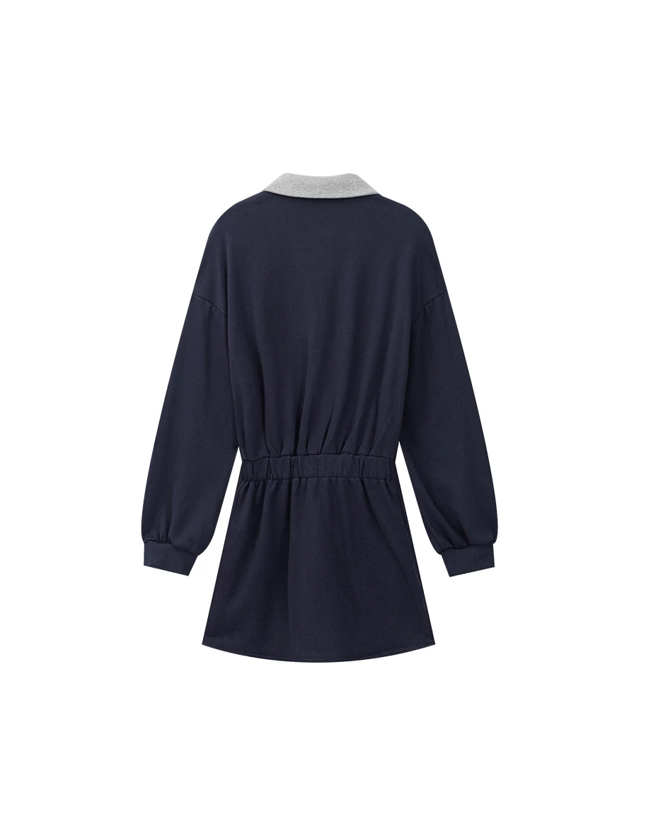 Casual Polo Collar Pullover Mini Dress Casual Polo Collar Pullover Mini Dress