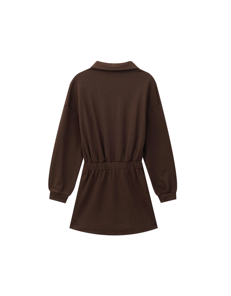 Casual Polo Collar Pullover Mini Dress Casual Polo Collar Pullover Mini Dress