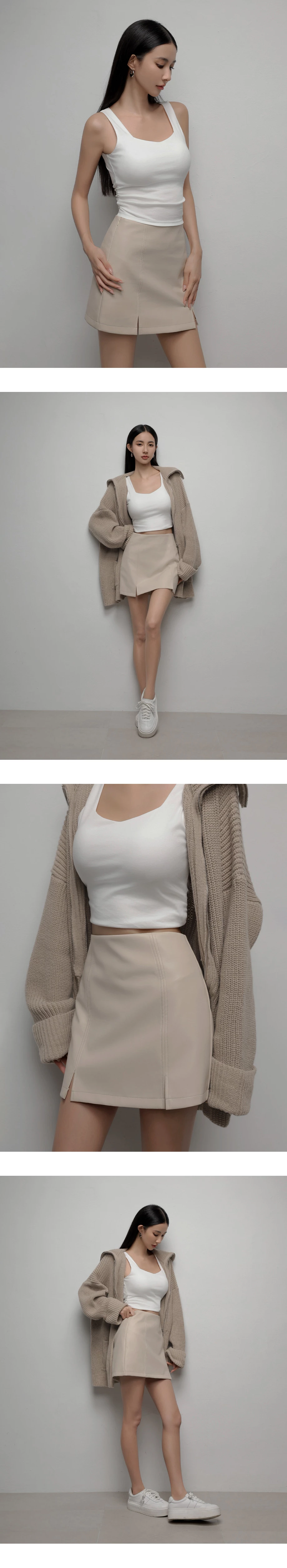 Square Neck Sleeveless Fitted Bra Top