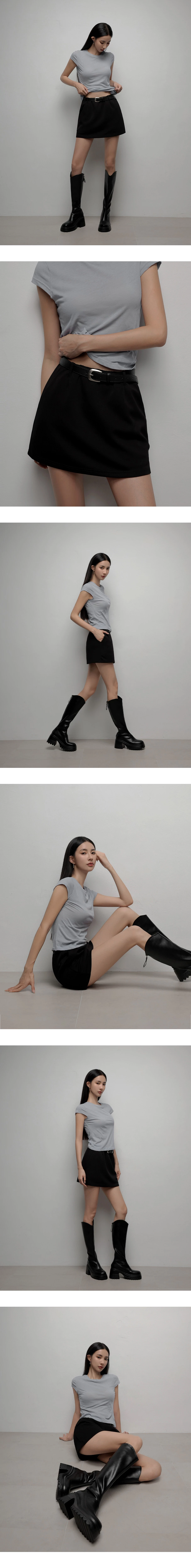 AIRY HOURGLASS Soft Cotton Blend High Waist A Line Mini Skirt AIRY HOURGLASS Soft Cotton Blend High Waist A Line Mini Skirt