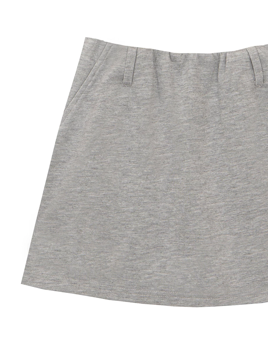 AIRY HOURGLASS Soft Cotton Blend High Waist A Line Mini Skirt AIRY HOURGLASS Soft Cotton Blend High Waist A Line Mini Skirt