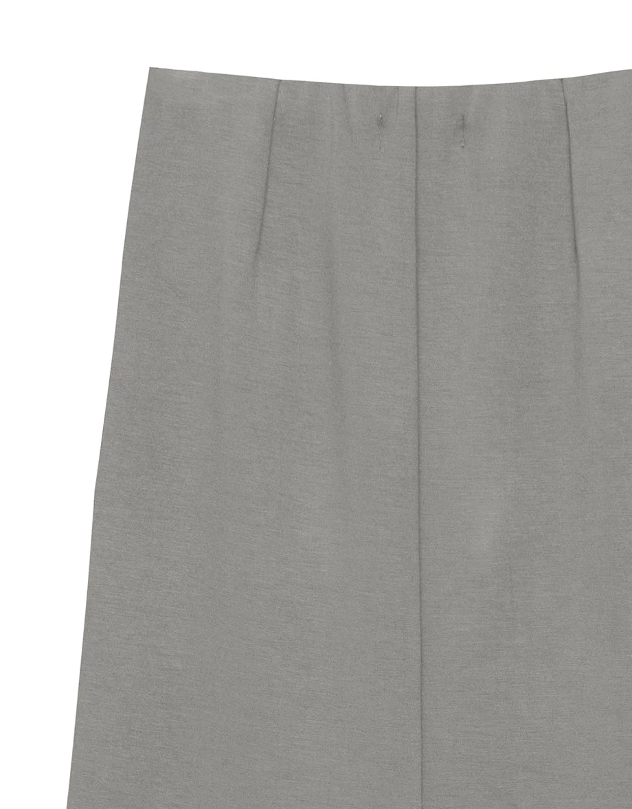 High Waist Minimalist Flared Hem Knit Maxi Skirt