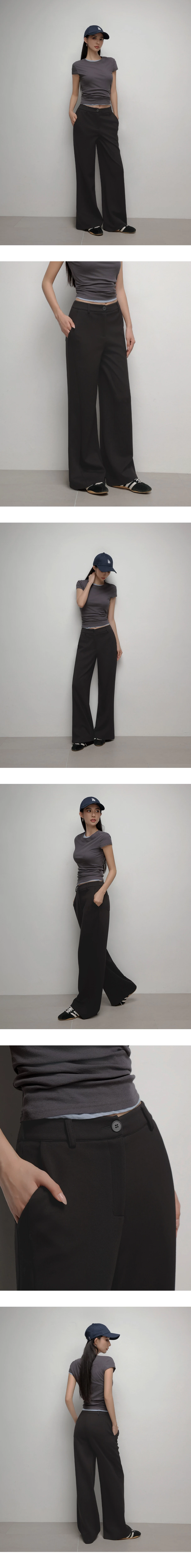 High Waist Soft Knit Wide Leg Suit Pants