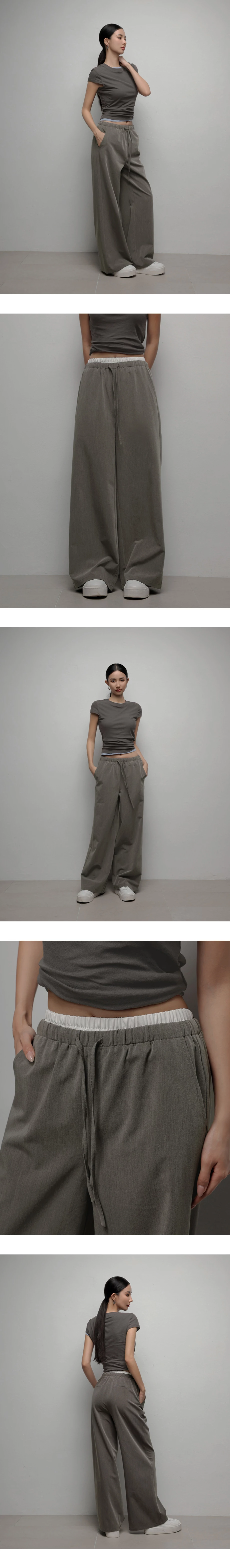 2 Way Detachable Inner Waistband Wide Leg Pants 2 Way Detachable Inner Waistband Wide Leg Pants