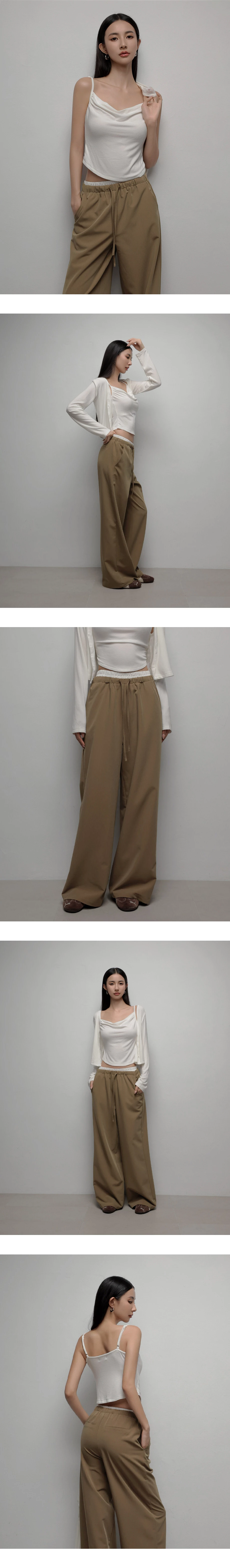 2 Way Detachable Inner Waistband Wide Leg Pants 2 Way Detachable Inner Waistband Wide Leg Pants