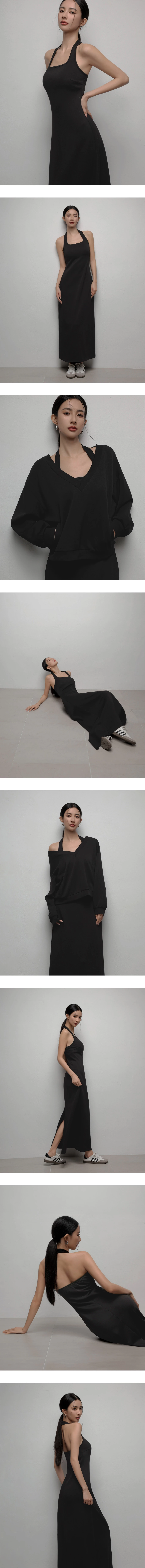 AIRY HOURGLASS Backless Halter Neck Fitted Knit Padded Maxi Dress AIRY HOURGLASS Backless Halter Neck Fitted Knit Padded Maxi Dress