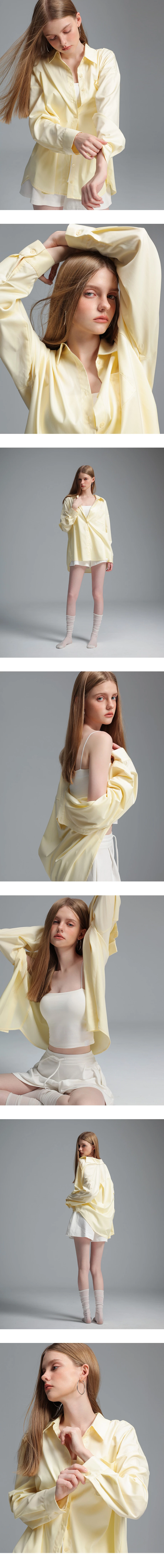 【Stain Resistant】Oversized Pocket Detail Button Down Shirt Blouse