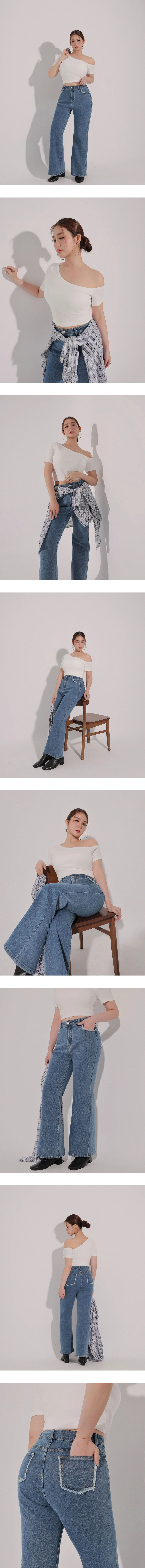 Basic One Shoulder Fitted Ribbed Crop Bra Top