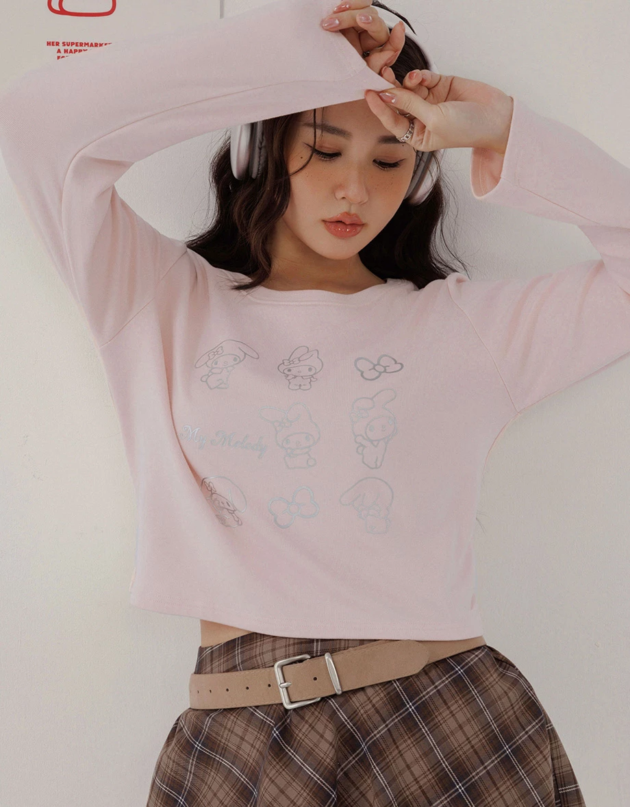 【SANRIO Collab】Sanrio Collaboration Character Long Sleeve Graphic Tee