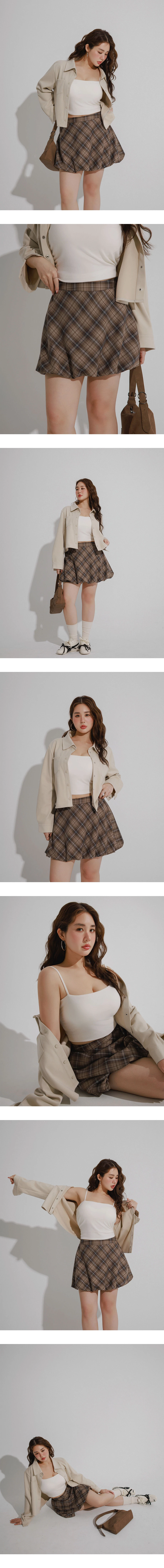 Flowy A Line High Waist Vintage Plaid Pleated Mini Skirt