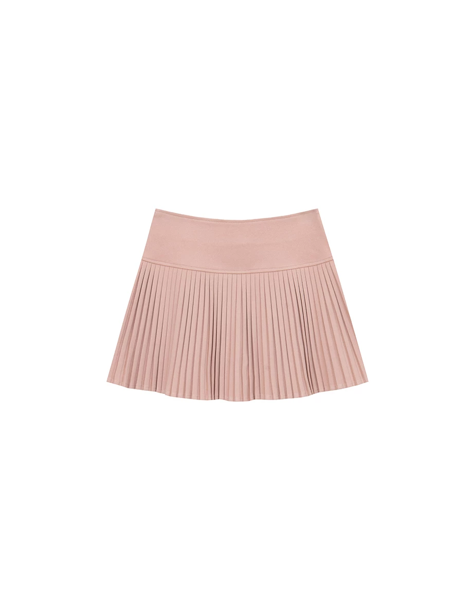 Classic Pleated High Waist A Line Mini Skirt