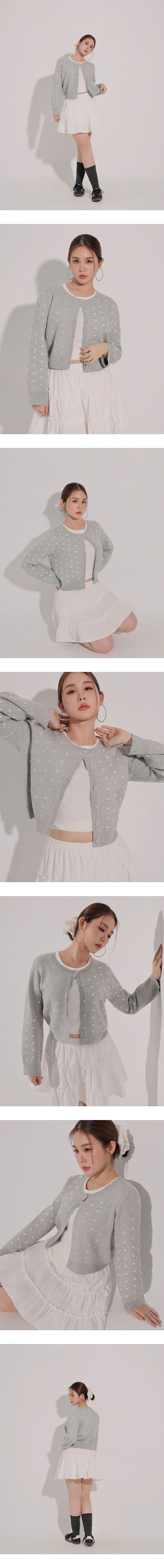 【Ling Cheng Design】Classic Crew Neck Buttoned Knit Cardigan
