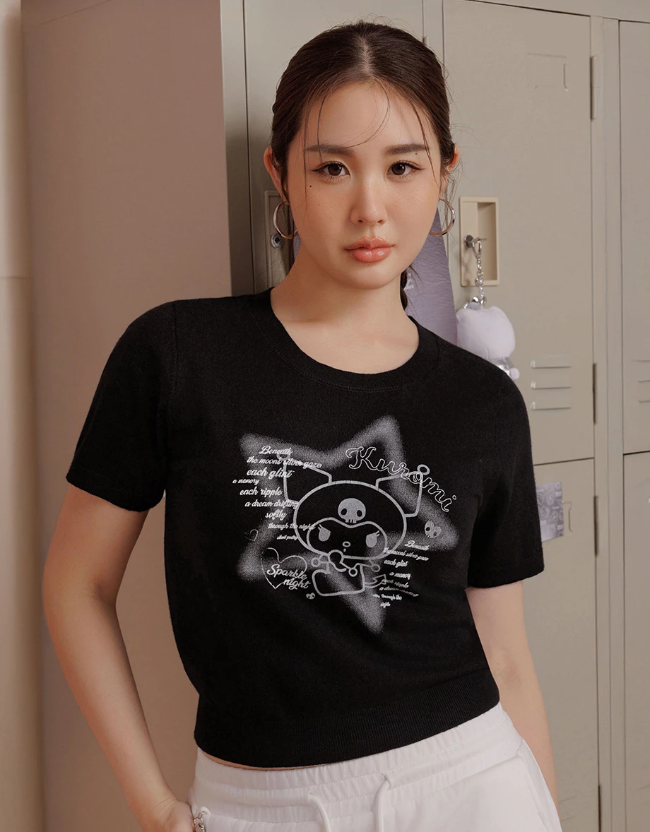 【SANRIO Collab】Sanrio Collaboration Character Knit Short Sleeve Top