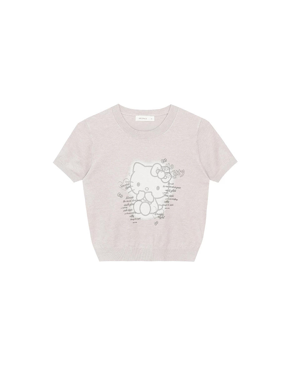 【SANRIO Collab】Sanrio Collaboration Character Knit Short Sleeve Top