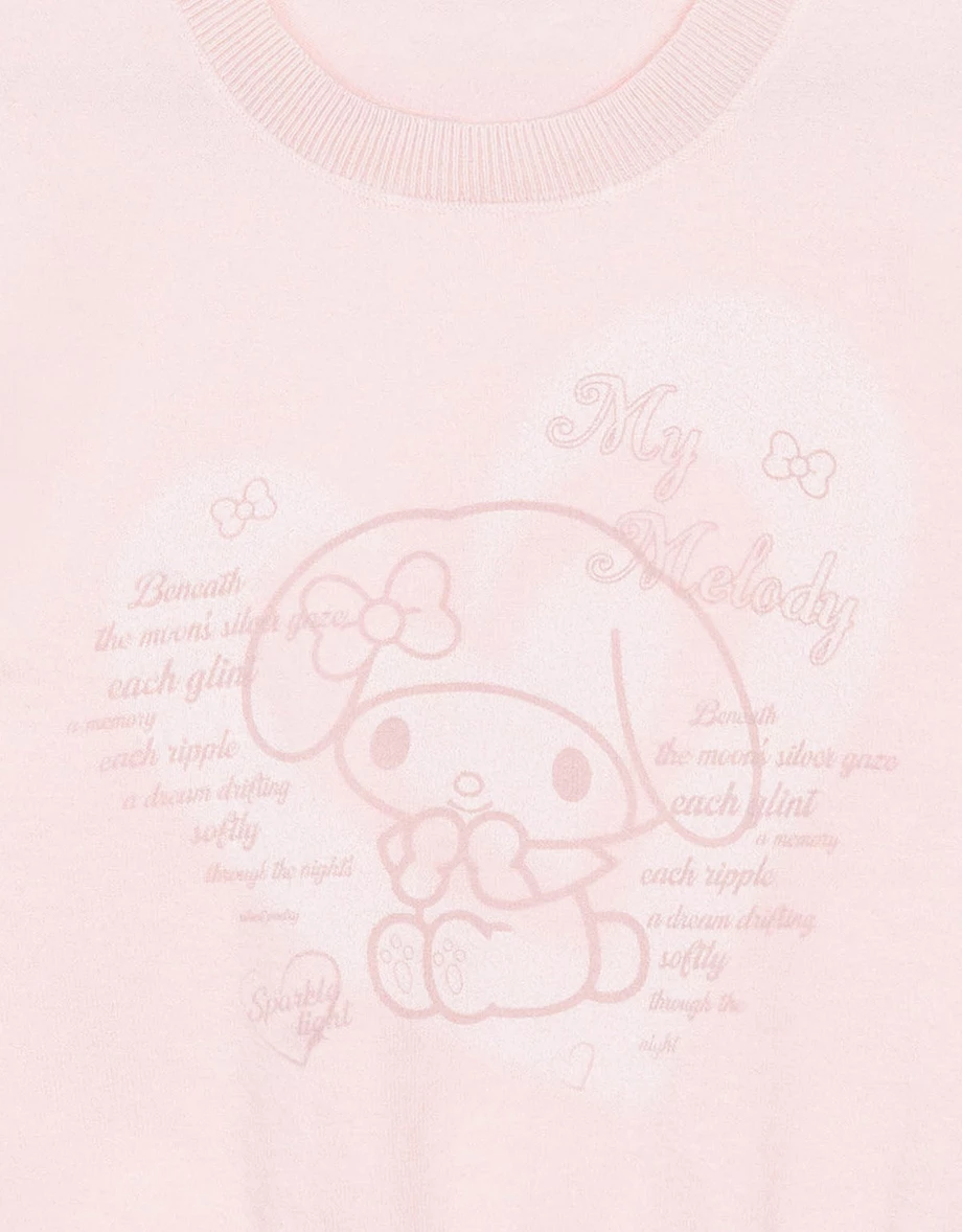 【SANRIO Collab】Sanrio Collaboration Character Knit Short Sleeve Top