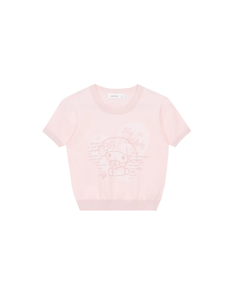 【SANRIO Collab】Sanrio Collaboration Character Knit Short Sleeve Top