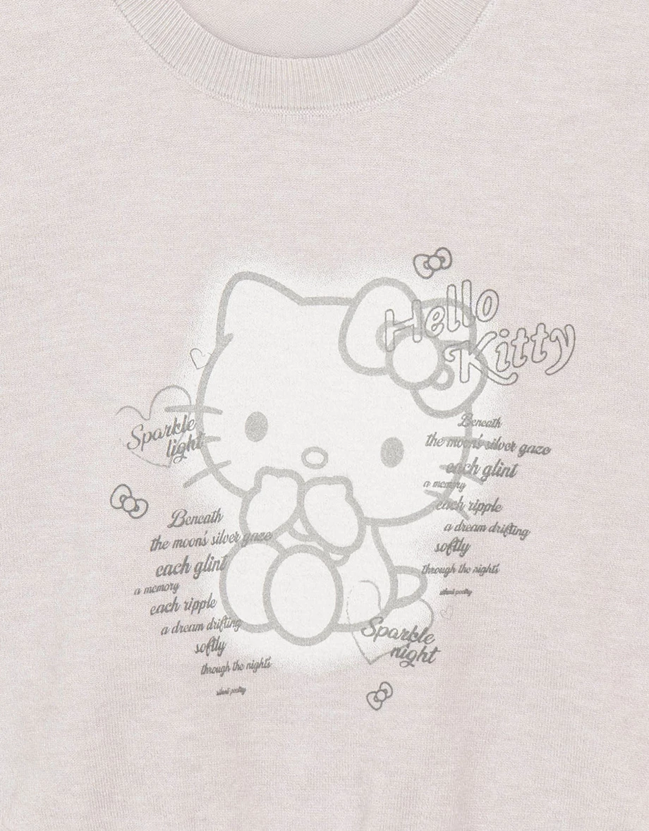 【SANRIO Collab】Sanrio Collaboration Character Knit Short Sleeve Top