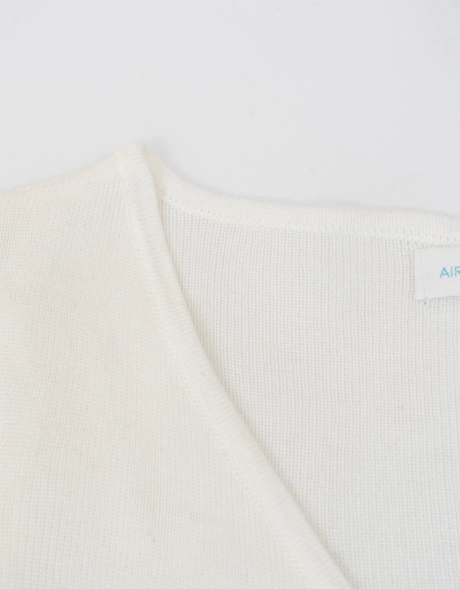 Soft Knit Wrap Front V Neck Long Sleeve Slim Fit Top