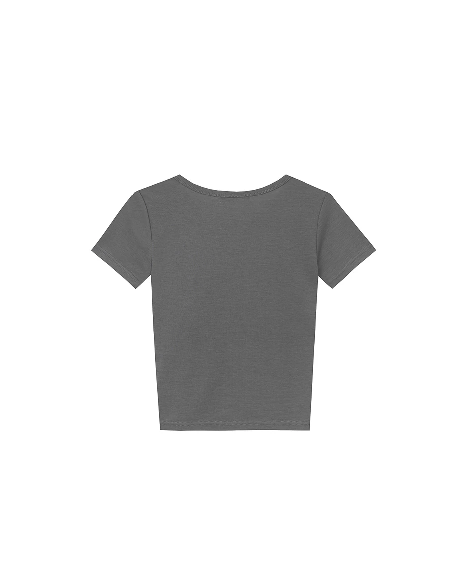 【極淨抗污系列】圓領短袖短版TEE