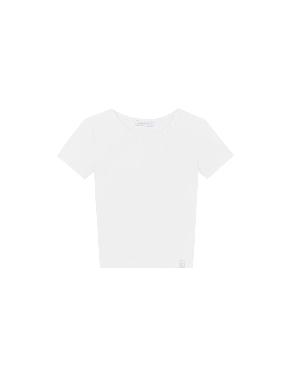 【極淨抗污系列】圓領短袖短版TEE
