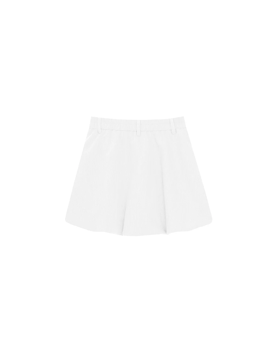 Structured Balloon Hem Skirt with Drawstring Waist