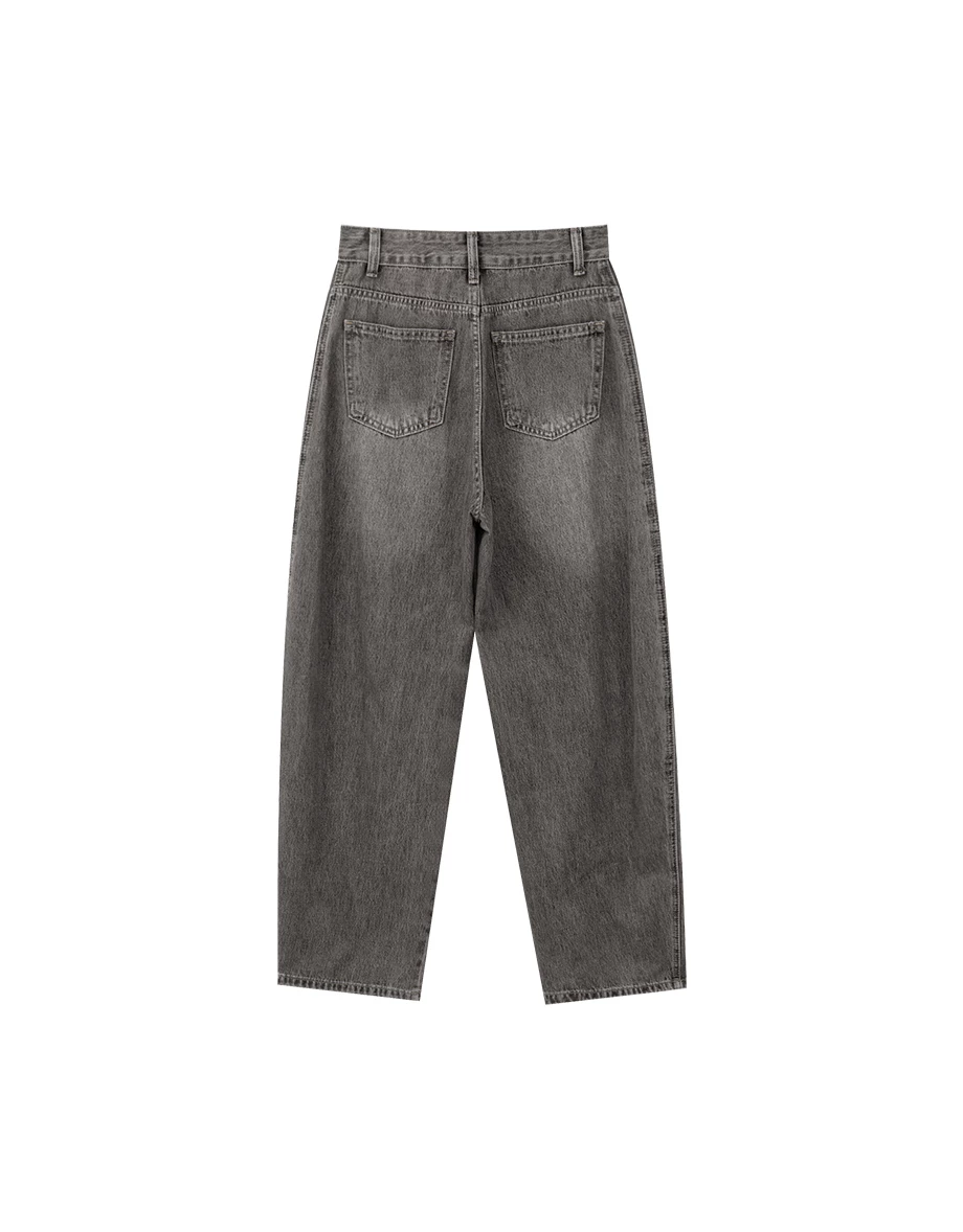 High Waist Casual Washed Wide Leg Jeans Denim Pants