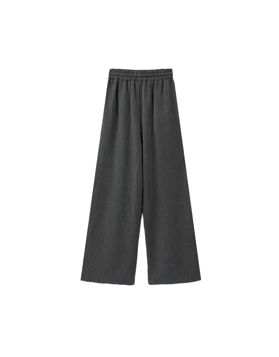 Adjustable Drawstring Waist Pleated Wide Leg Pants Adjustable Drawstring Waist Pleated Wide Leg Pants