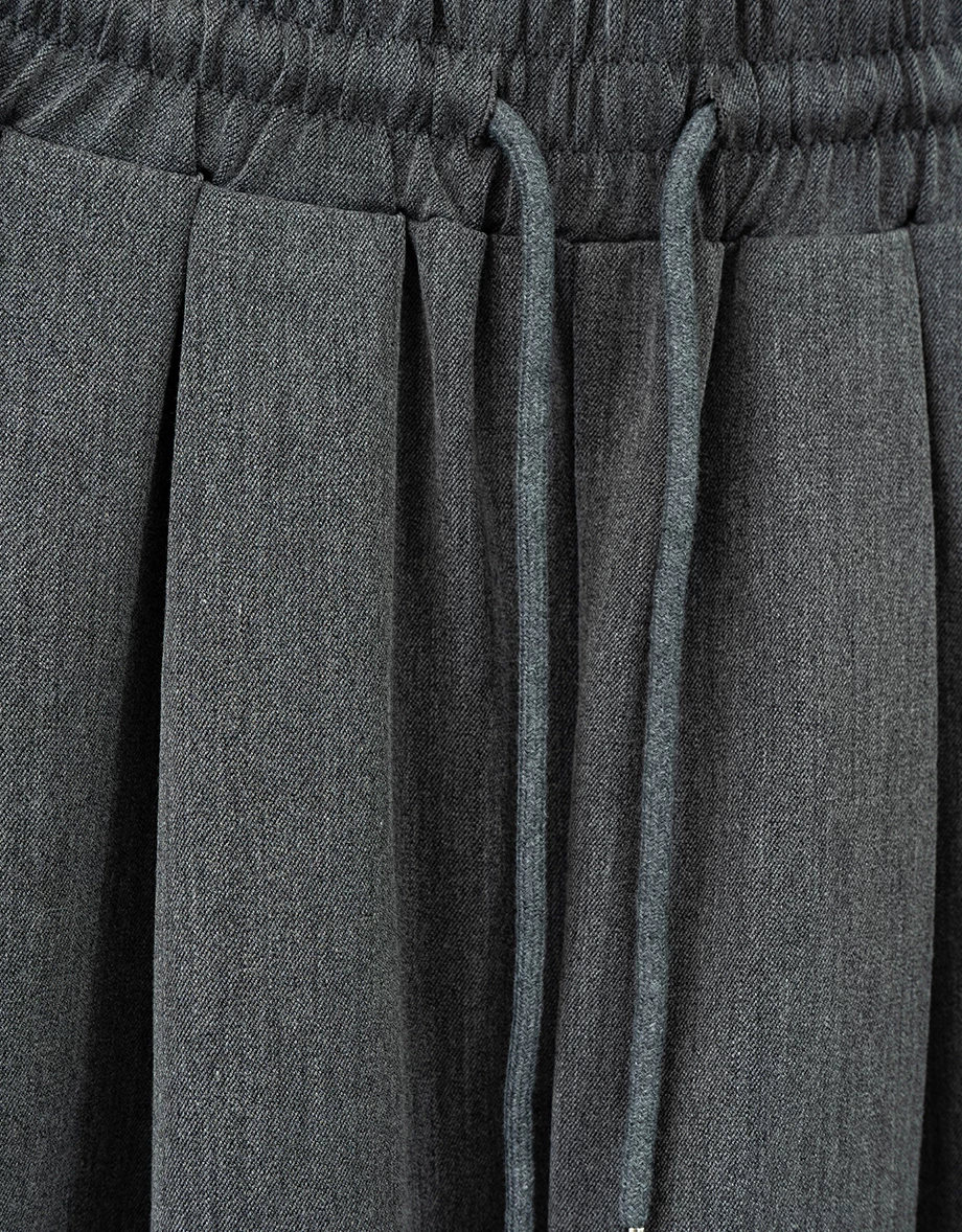 Adjustable Drawstring Waist Pleated Wide Leg Pants Adjustable Drawstring Waist Pleated Wide Leg Pants