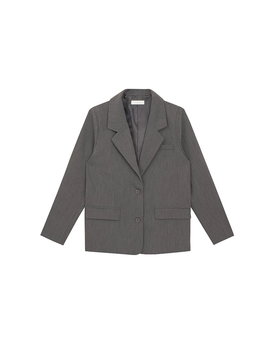 Classic Two Button Tailored Oversized Blazer
