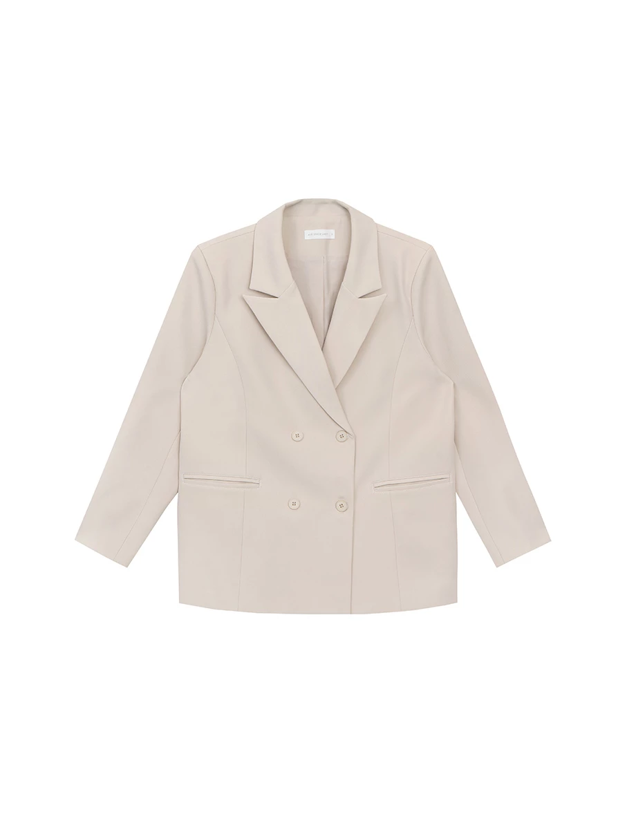 【Ling Cheng Design】Oversized Double Breasted Tailored Blazer Jacket
