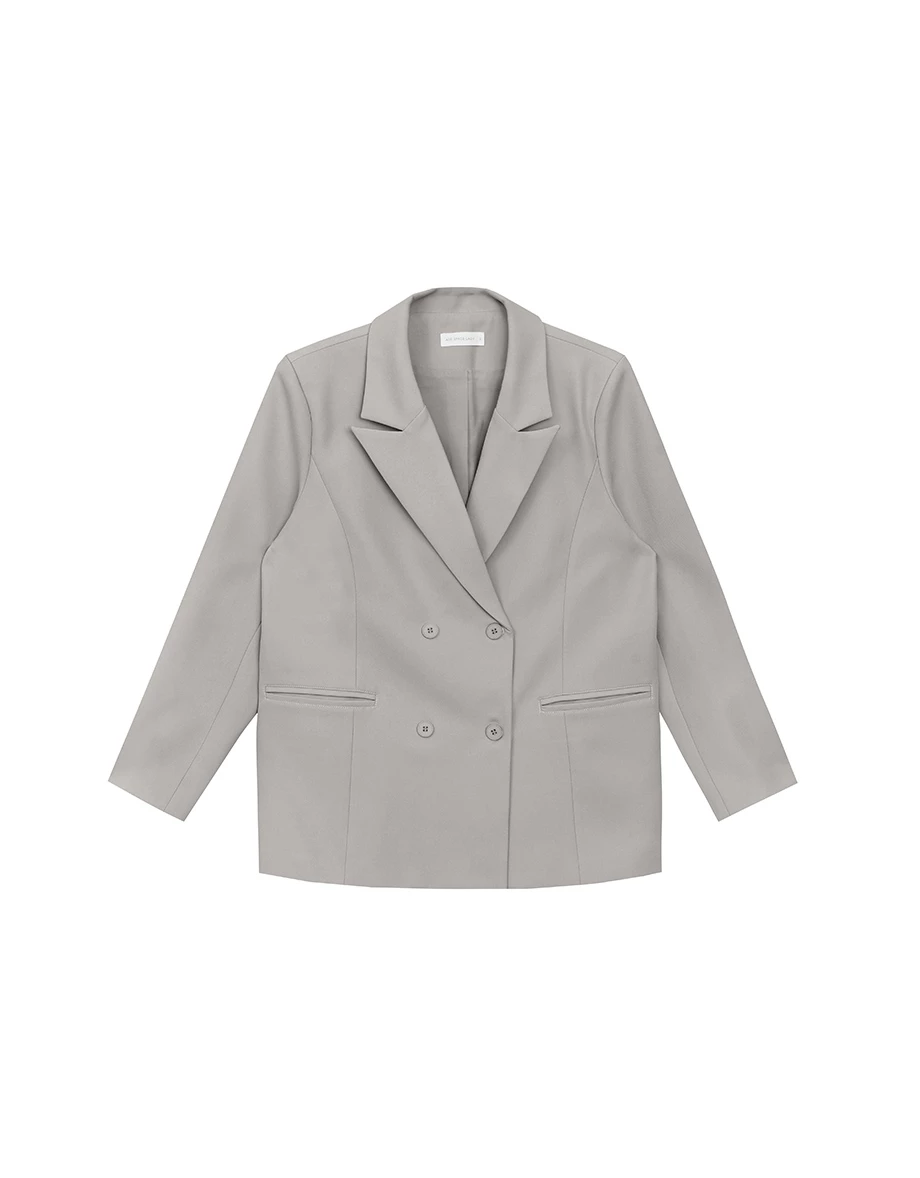 【Ling Cheng Design】Oversized Double Breasted Tailored Blazer Jacket