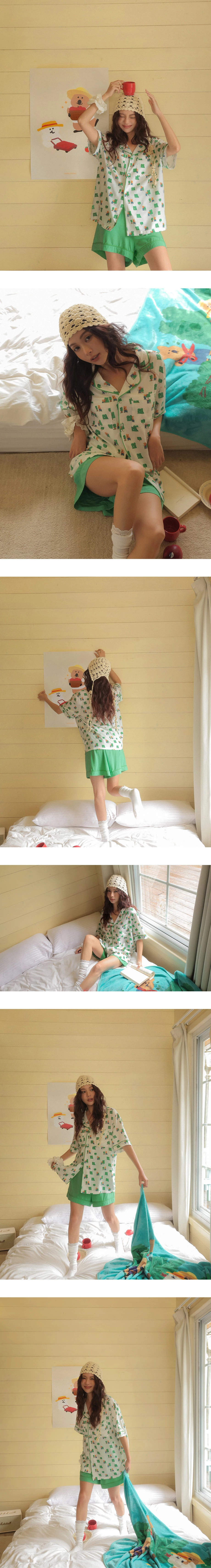 【DINOTAENG】 印花家居服套裝