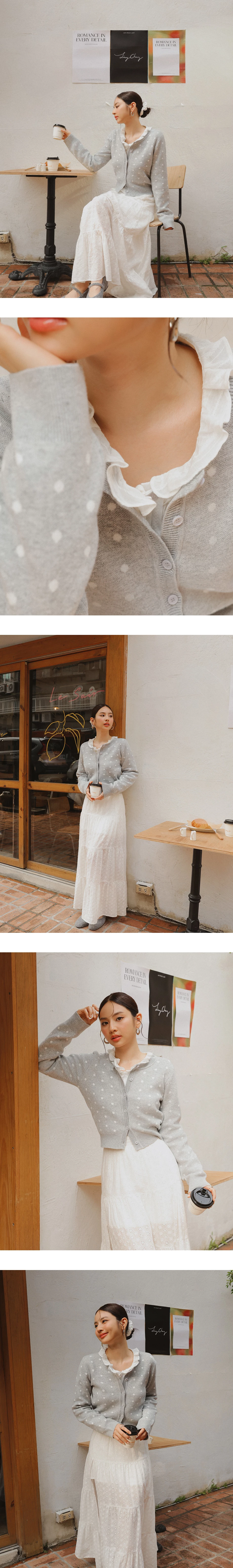 【Ling Cheng Design】Classic Crew Neck Buttoned Knit Cardigan