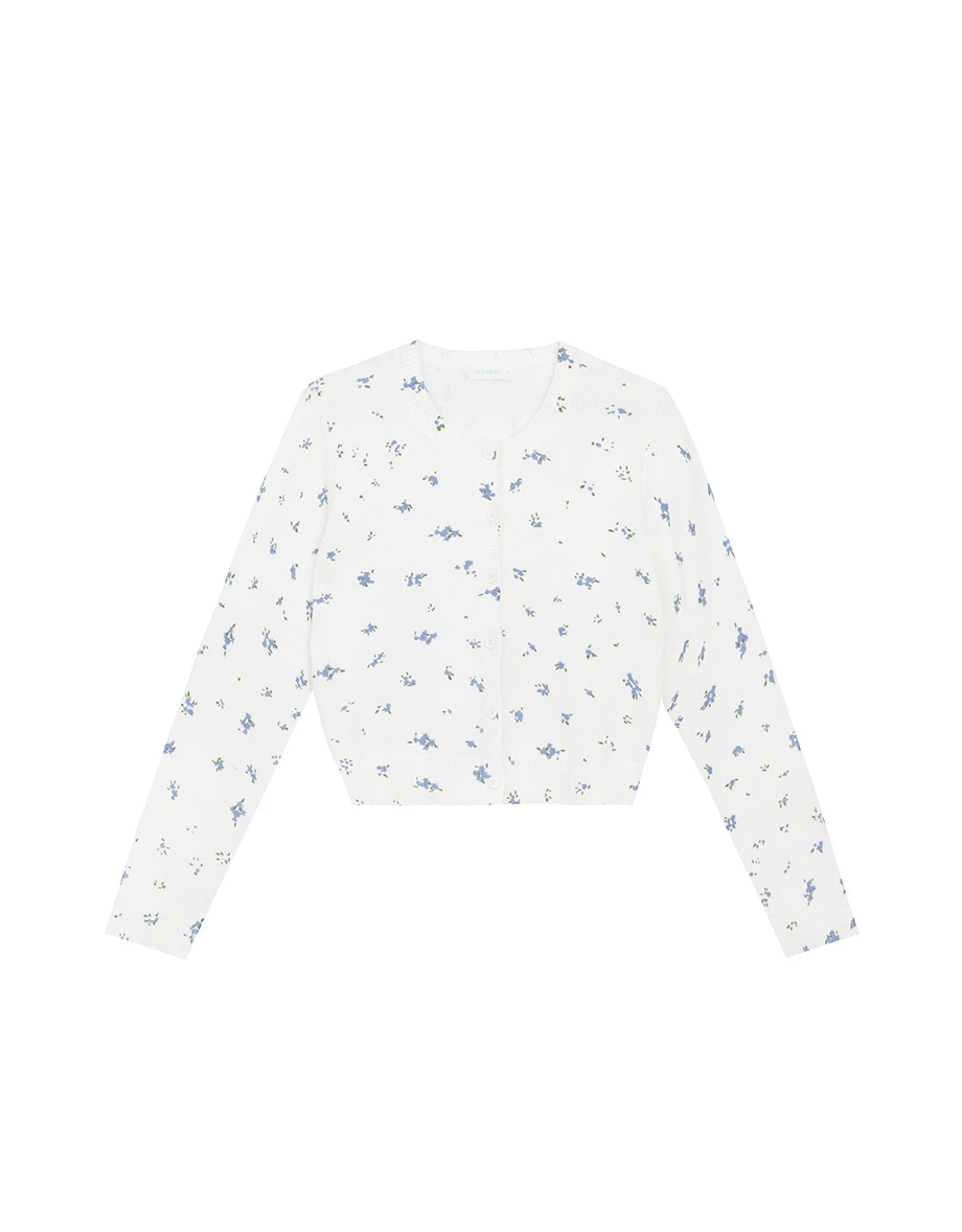 【Ling Cheng Design】Classic Crew Neck Buttoned Knit Cardigan