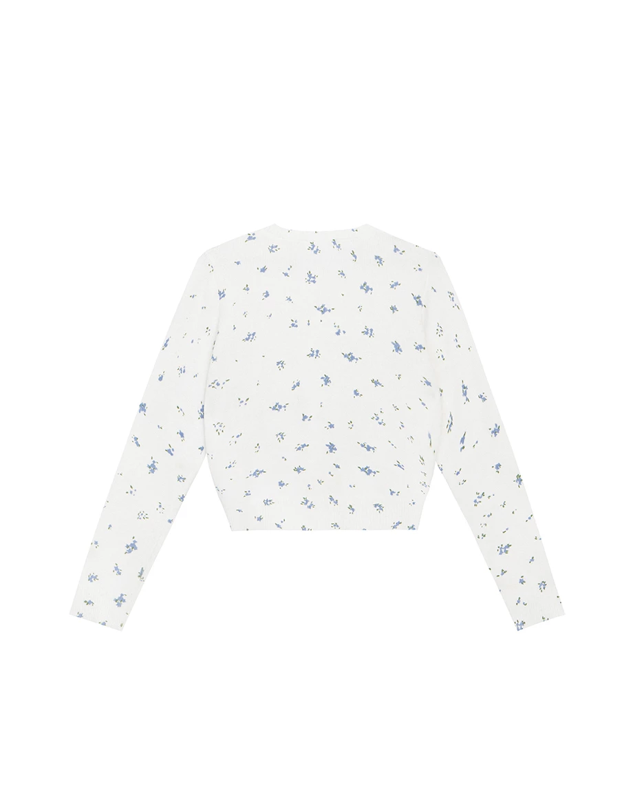 【Ling Cheng Design】Classic Crew Neck Buttoned Knit Cardigan