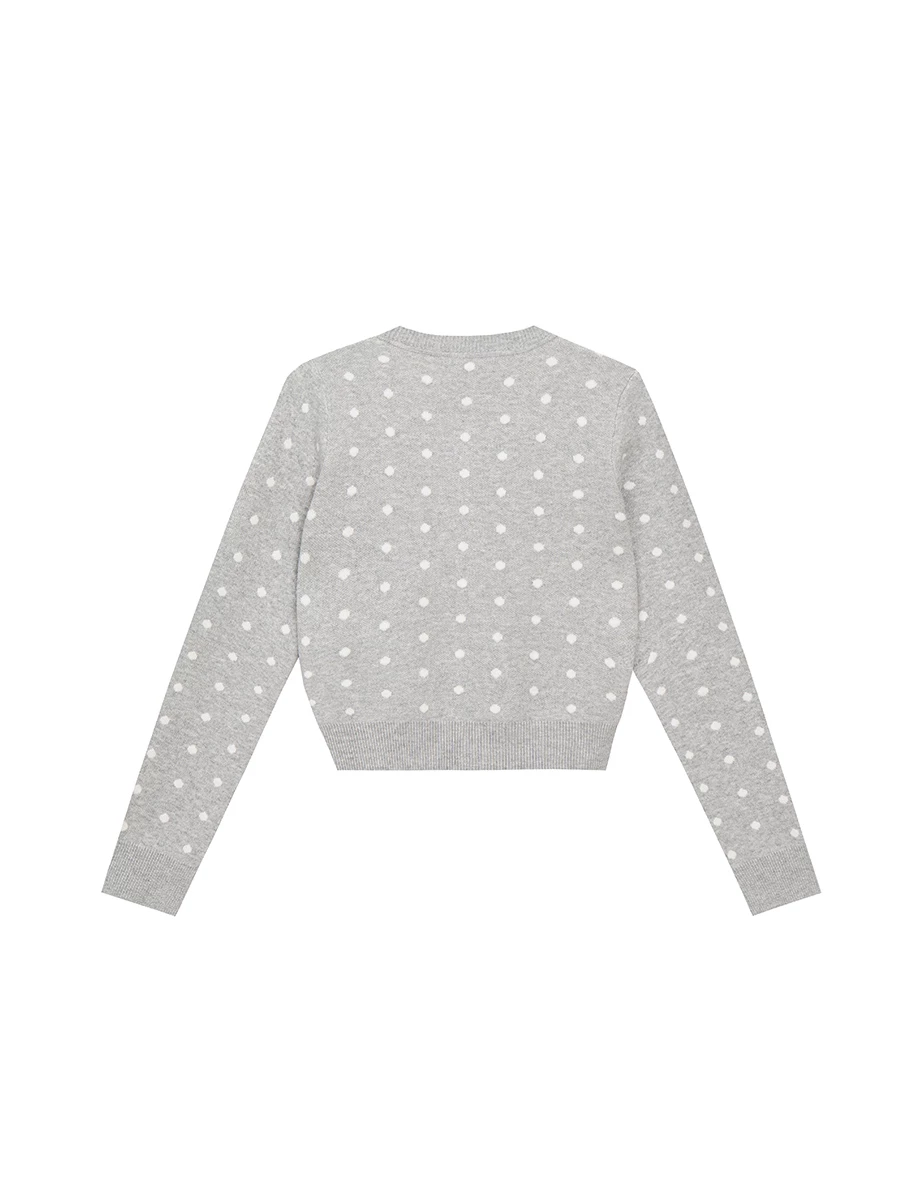 【Ling Cheng Design】Classic Crew Neck Buttoned Knit Cardigan