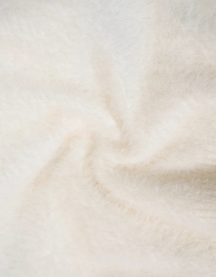 Fluffy Halter Neck Sleeveless Crop Padded Tank Top Fluffy Halter Neck Sleeveless Crop Padded Tank Top