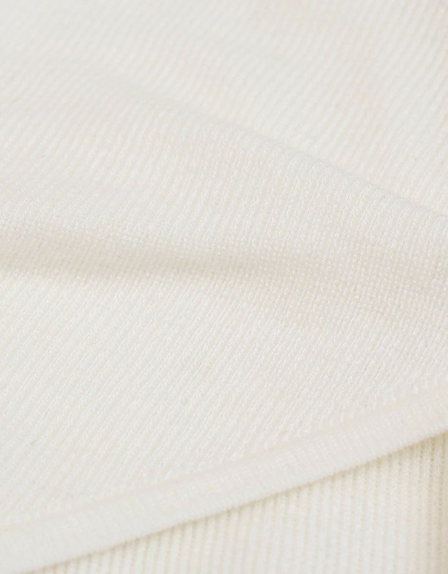 Soft Knit Wrap Front V Neck Long Sleeve Slim Fit Top