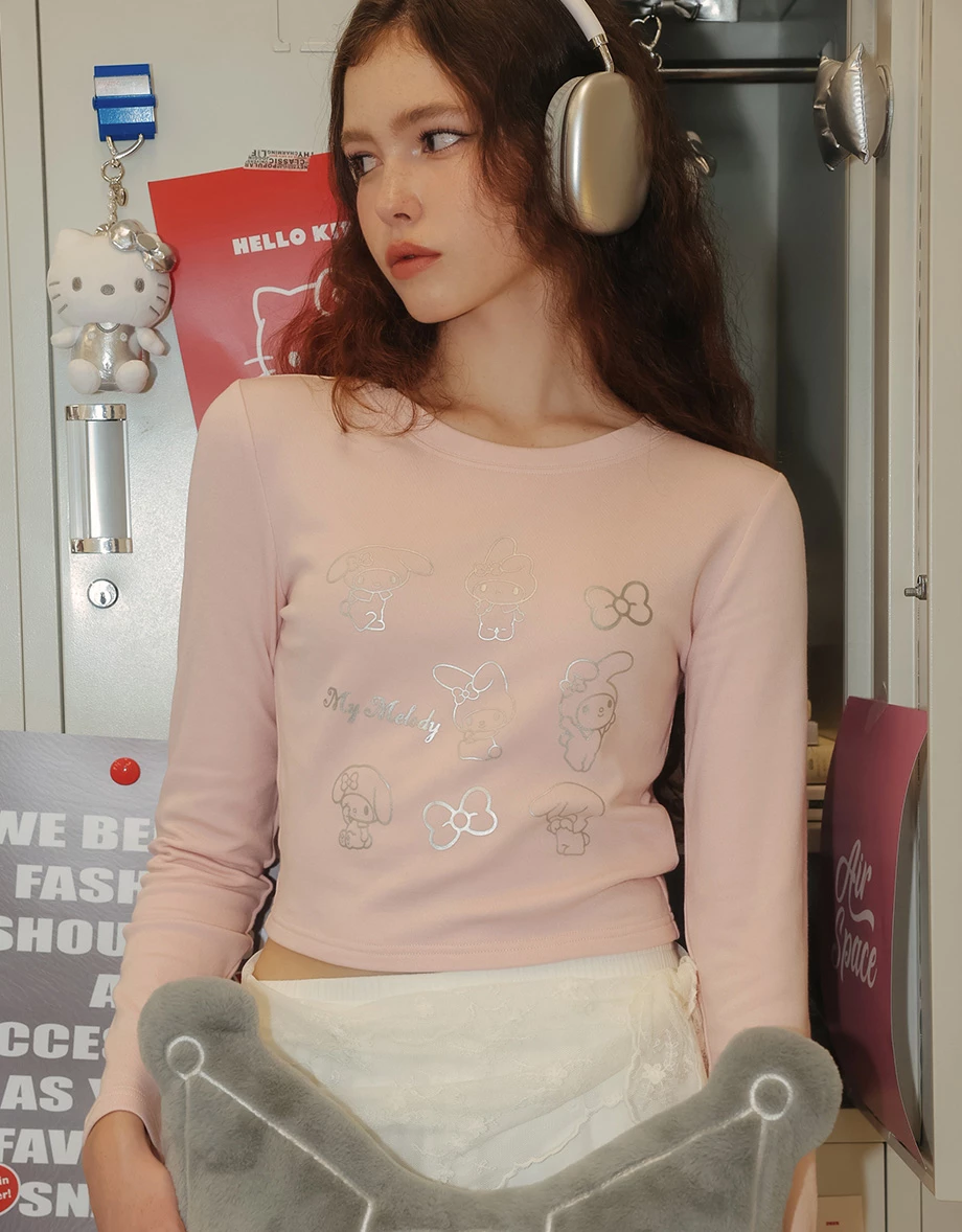 【SANRIO Collab】Sanrio Collaboration Character Long Sleeve Graphic Tee