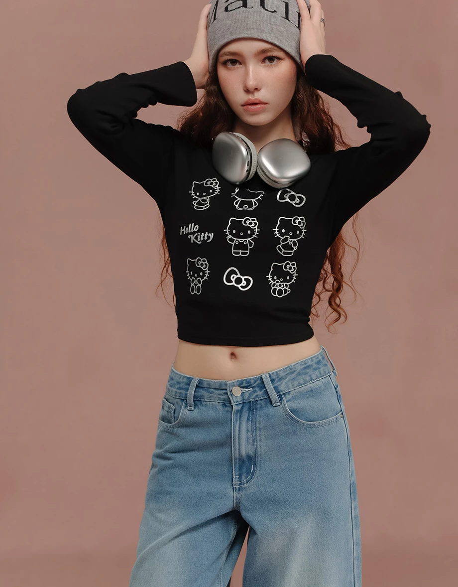 【SANRIO Collab】Sanrio Collaboration Character Long Sleeve Graphic Tee