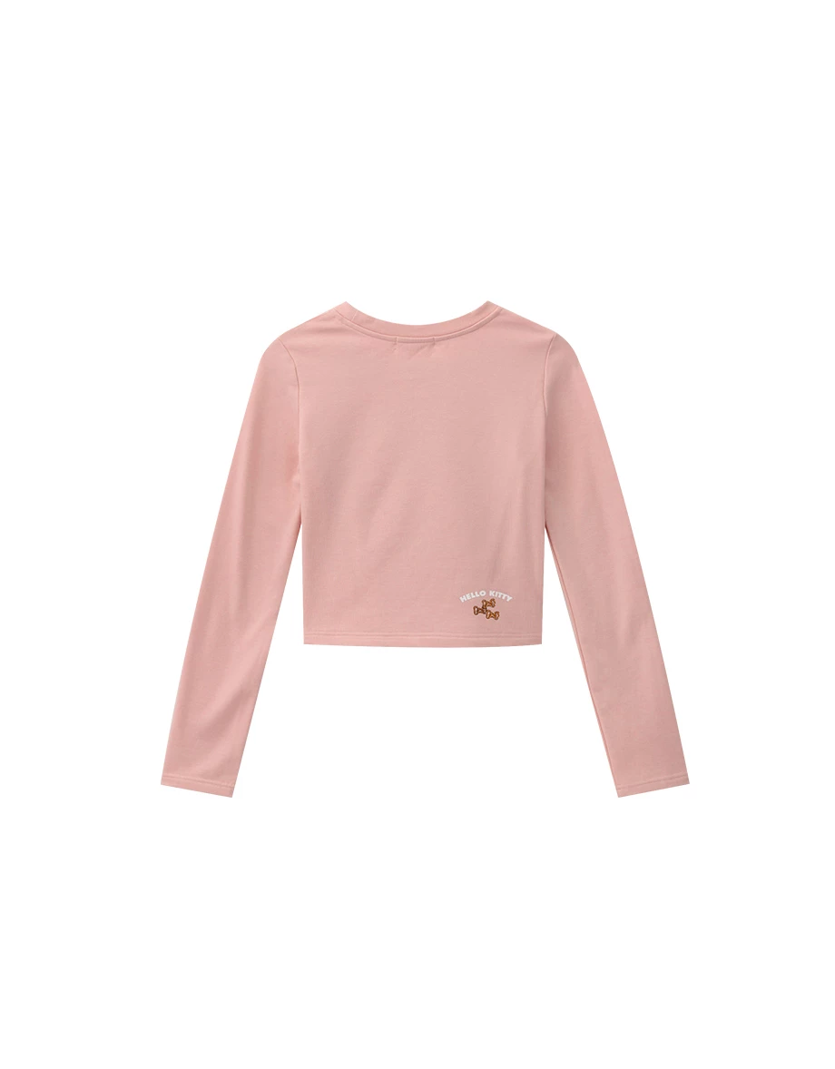【Hello Kitty Collaboration】Classic Graphic Fitted Long Sleeve Top