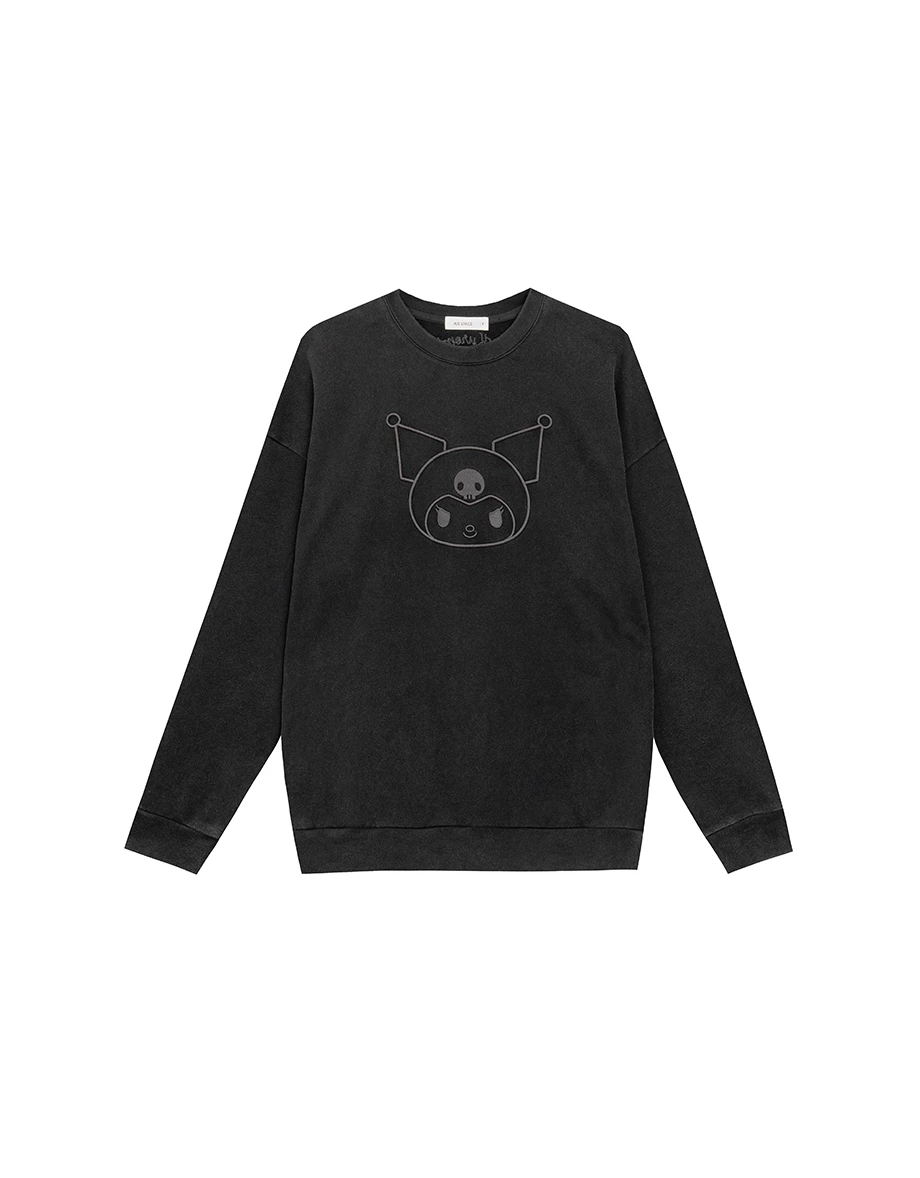 【SANRIO Collab】Sanrio Collaboration Character Outline Embroidered Sweatshirt